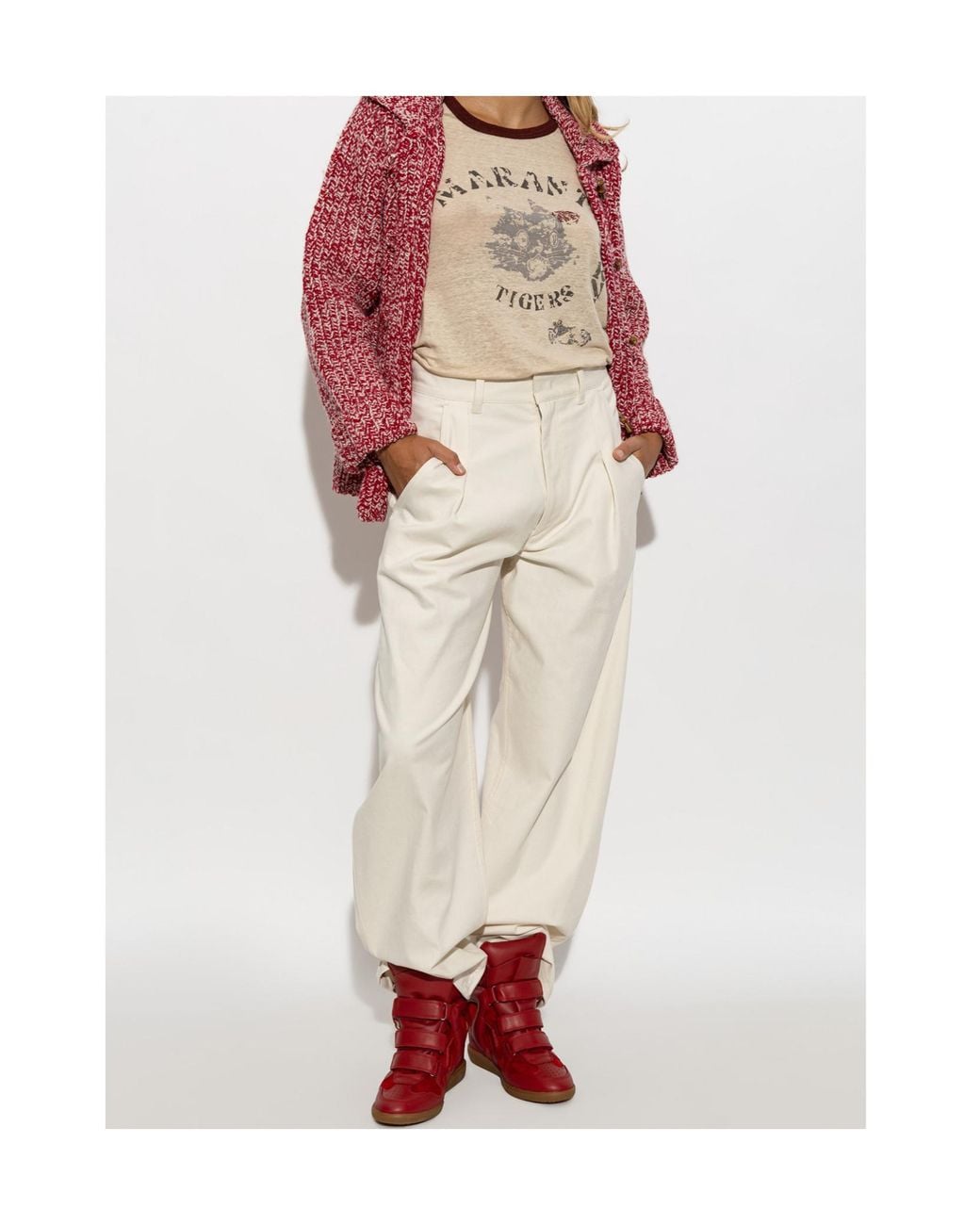Isabel Marant Red Long-Sleeve Casual Jacket