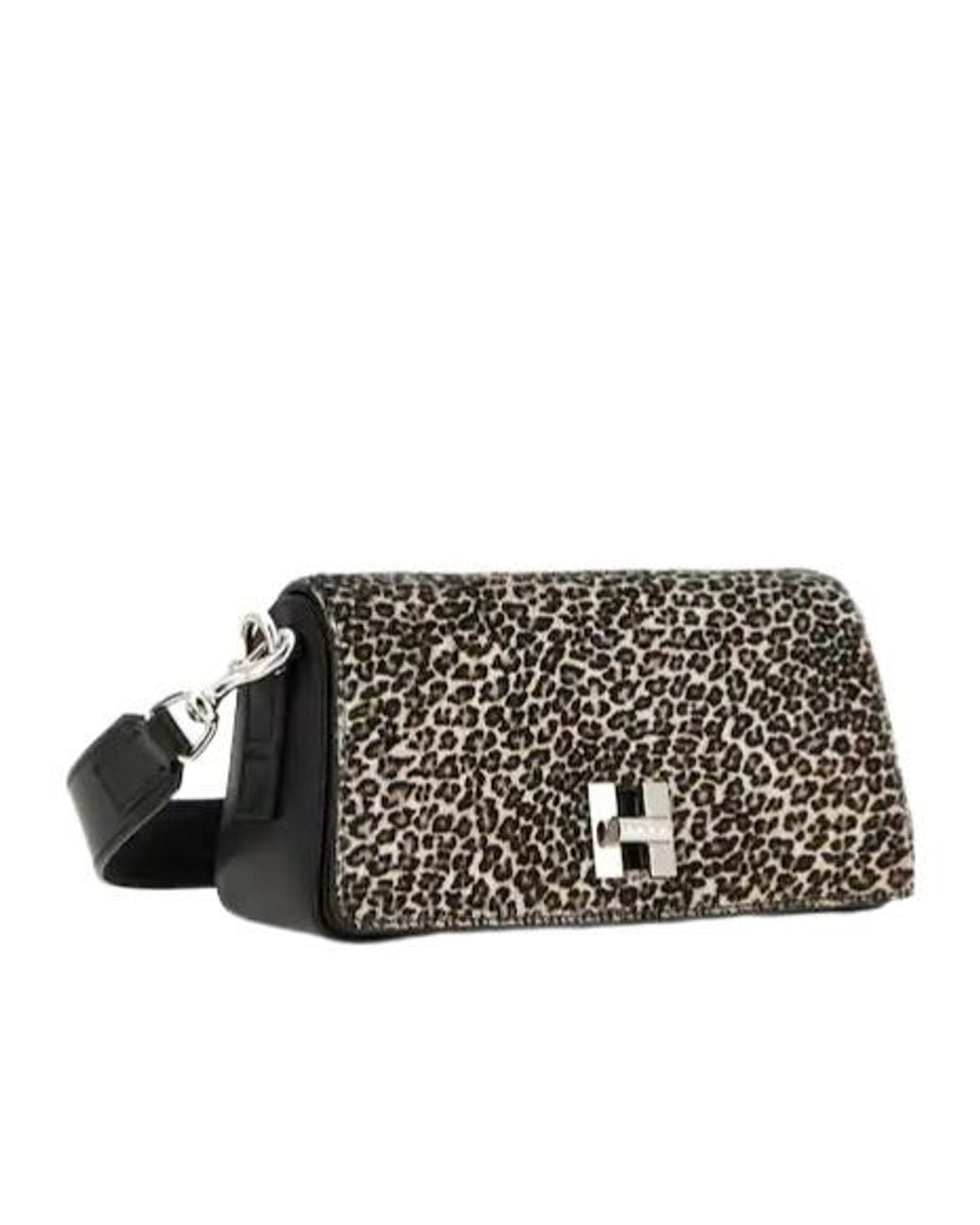 Hogan Gray Micro Pattern Crossbody Bag
