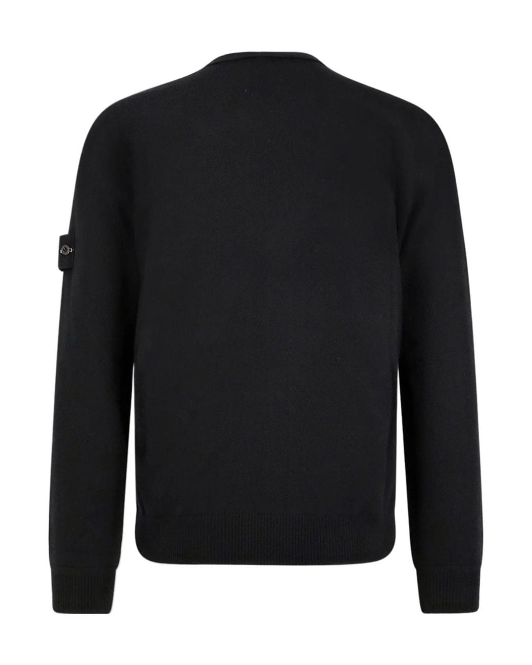 Stone Island Black Logo Patch Knitted Cardigan for men