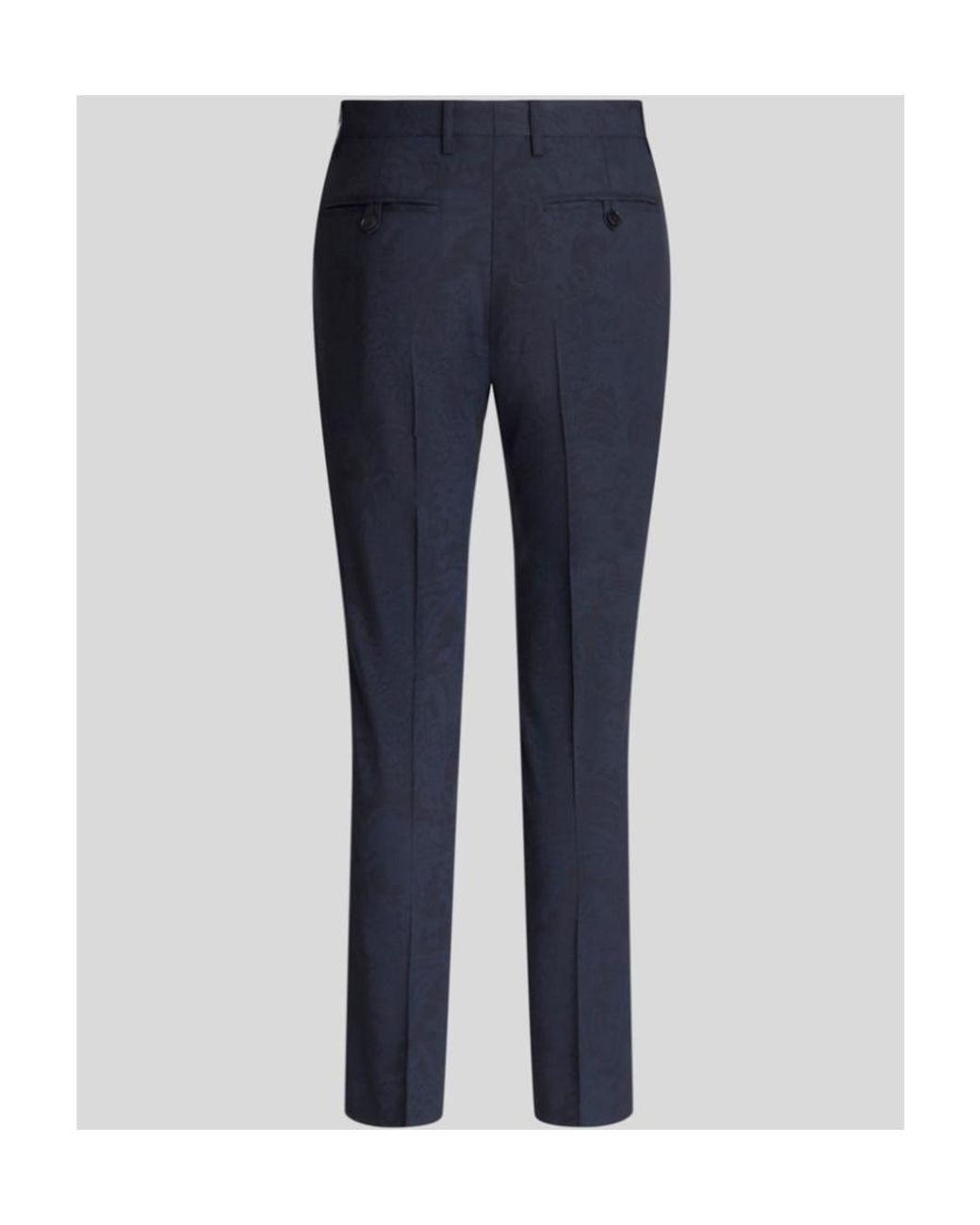 Etro Blue Straight Leg Tailored Pants for men