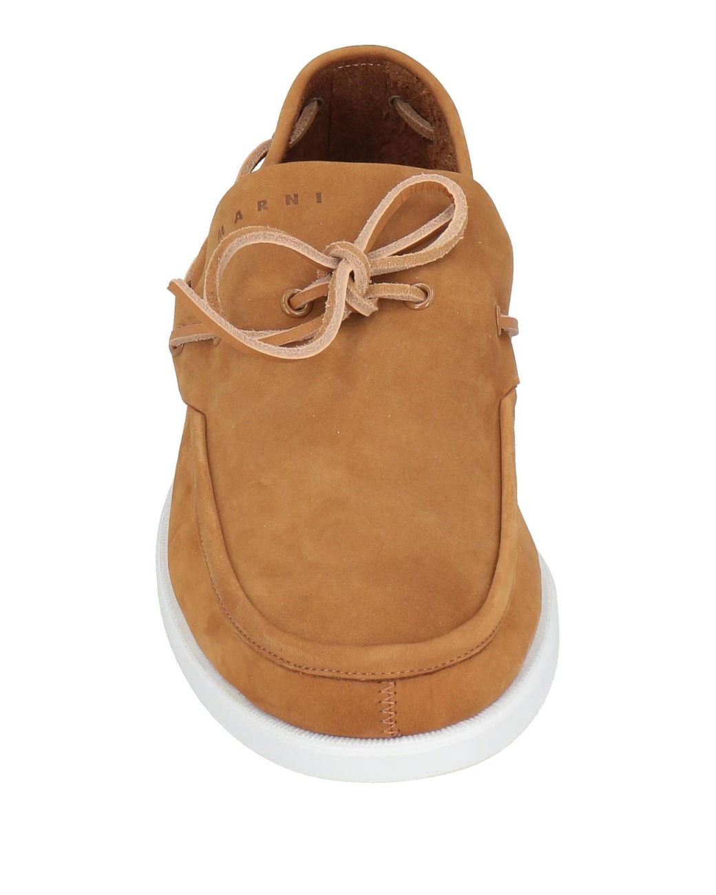 Marni Brown Minimalist Design Flat Shoes
