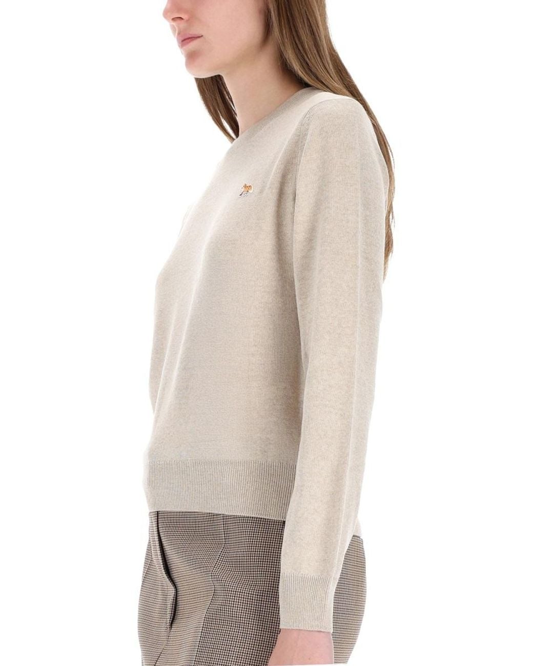 Maison Kitsuné Natural Maison Kitsuné Baby Fox Regular Jumper