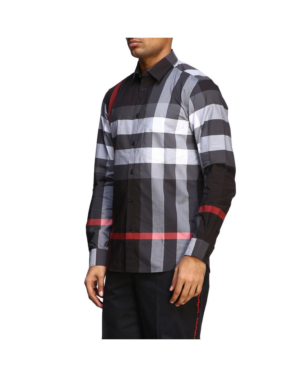 Burberry Black Checkered Shirt for men