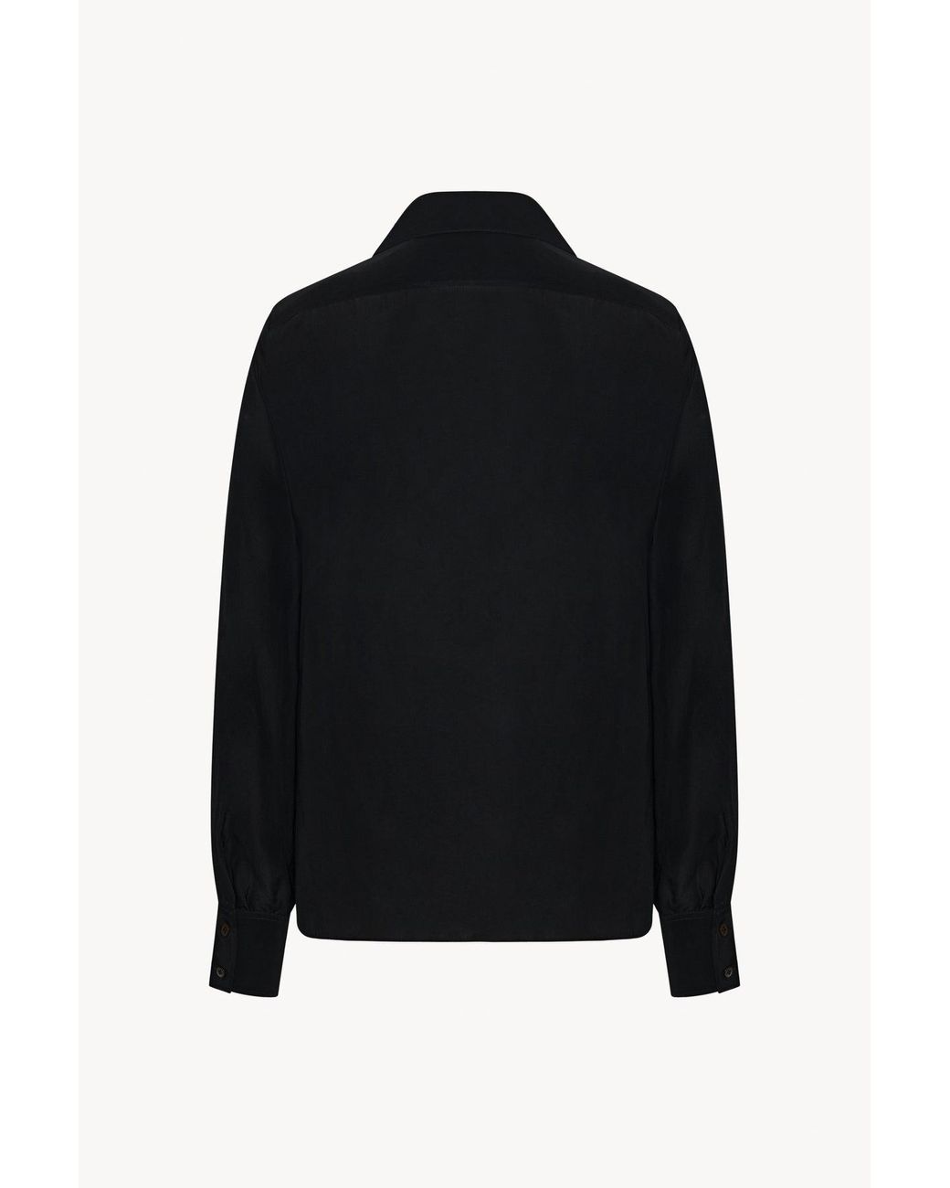 The Row Black Button-Down Shirt