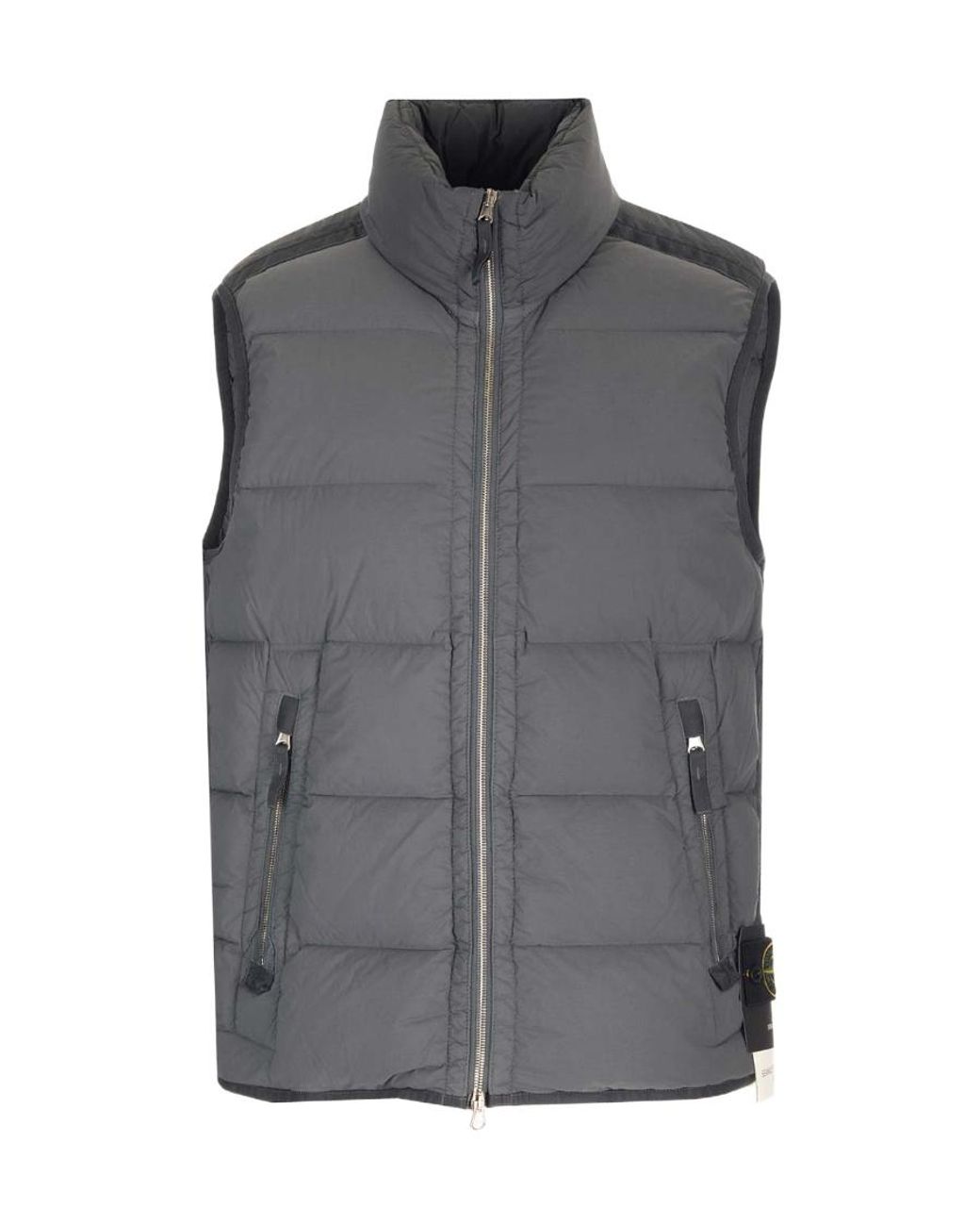 Stone Island Gray Seamless Tunnel Nylon Down-Tc Gilet for men