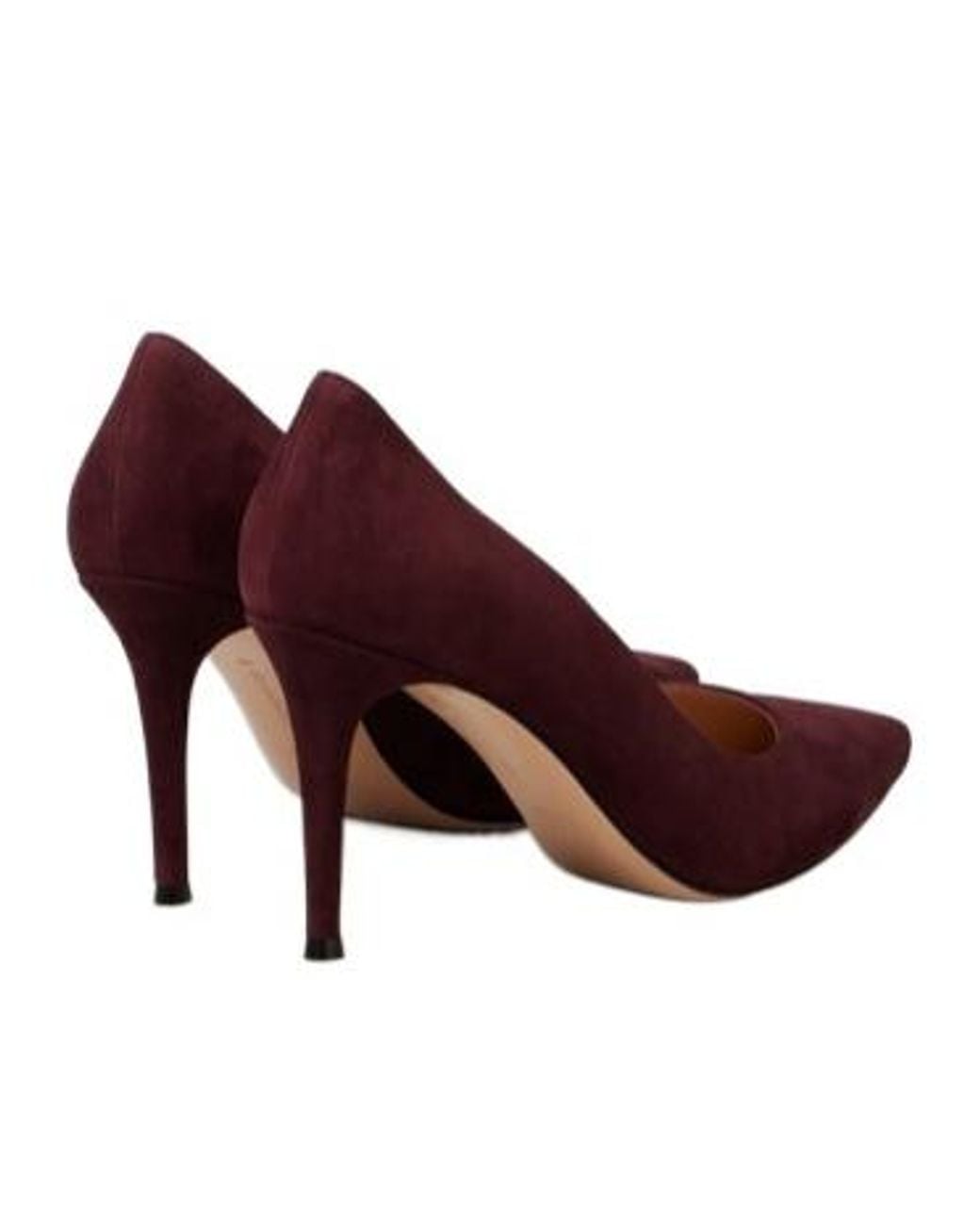 Gianvito Rossi Brown Solid Suede Pumps