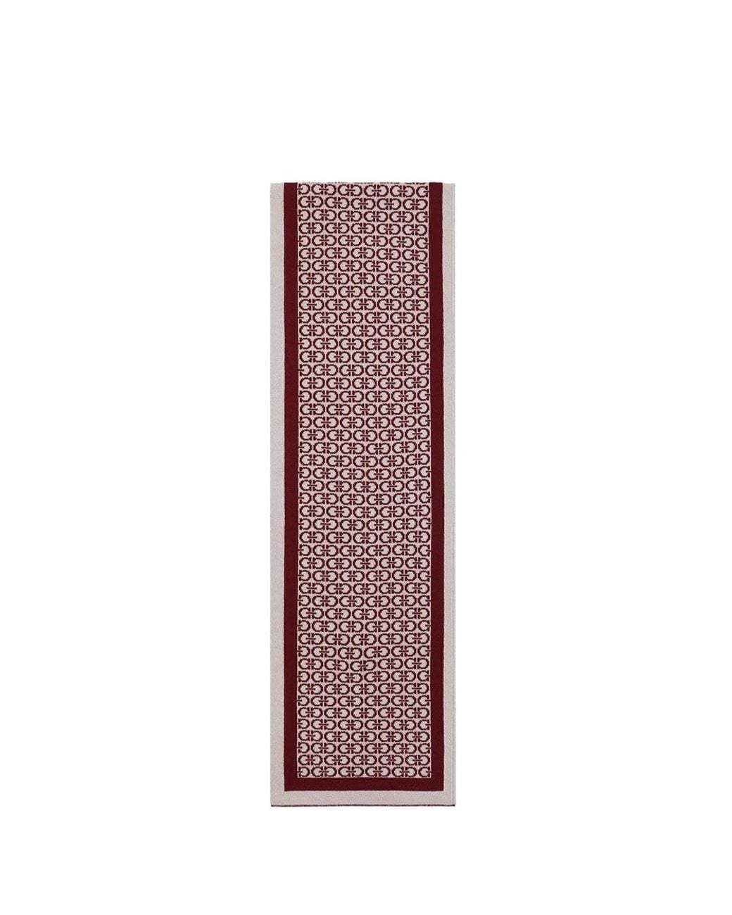 Ferragamo Purple Logo Knit Scarf