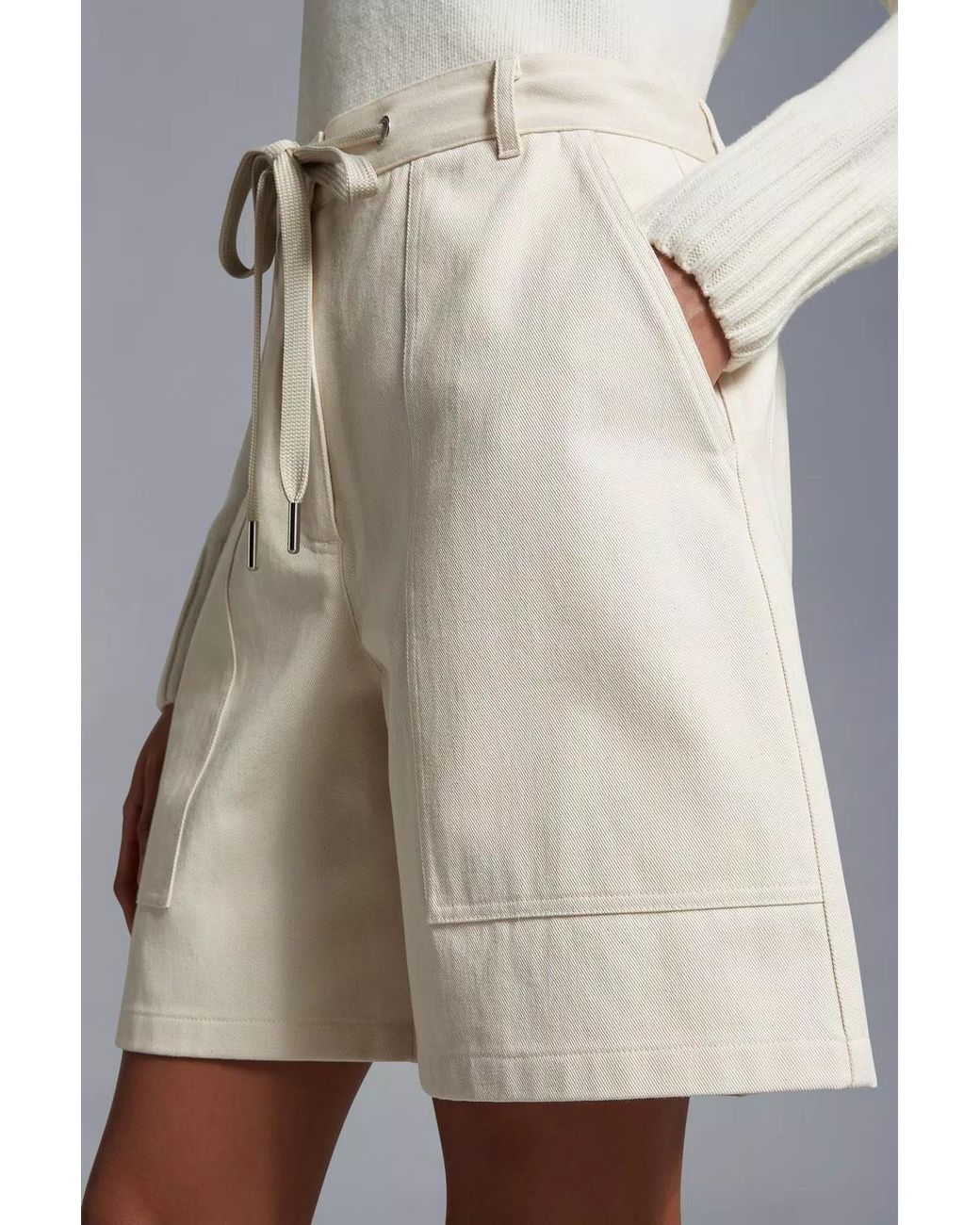 Moncler Natural Cotton Shorts
