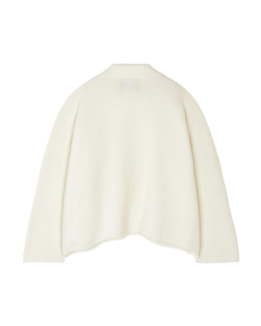 Alanui White Finest Polo-Collar Ribbed Sweater