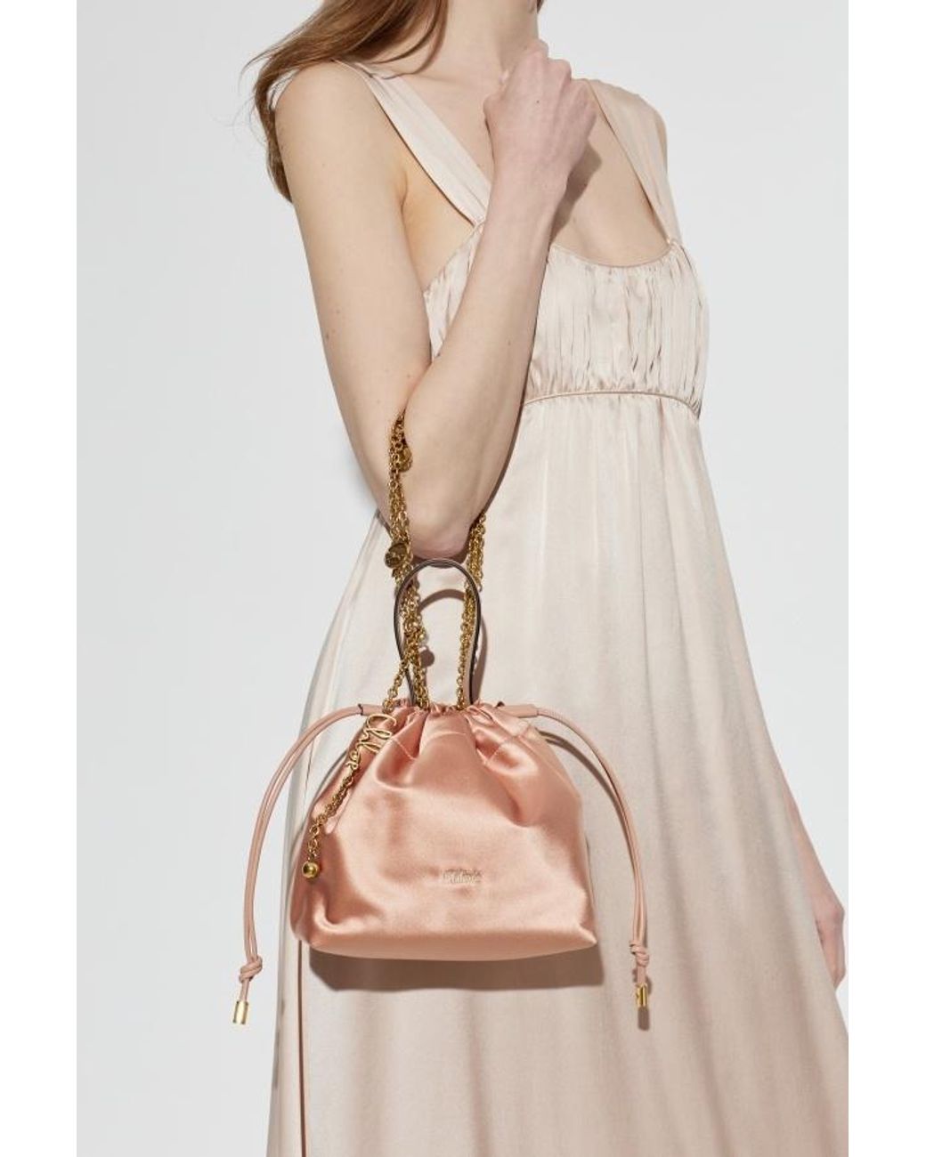 Chloé Pink Handbag "Icons Mini" Drawstring Bag