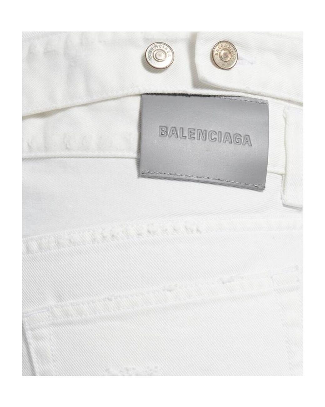 Balenciaga White Slim Fit Jeans for men