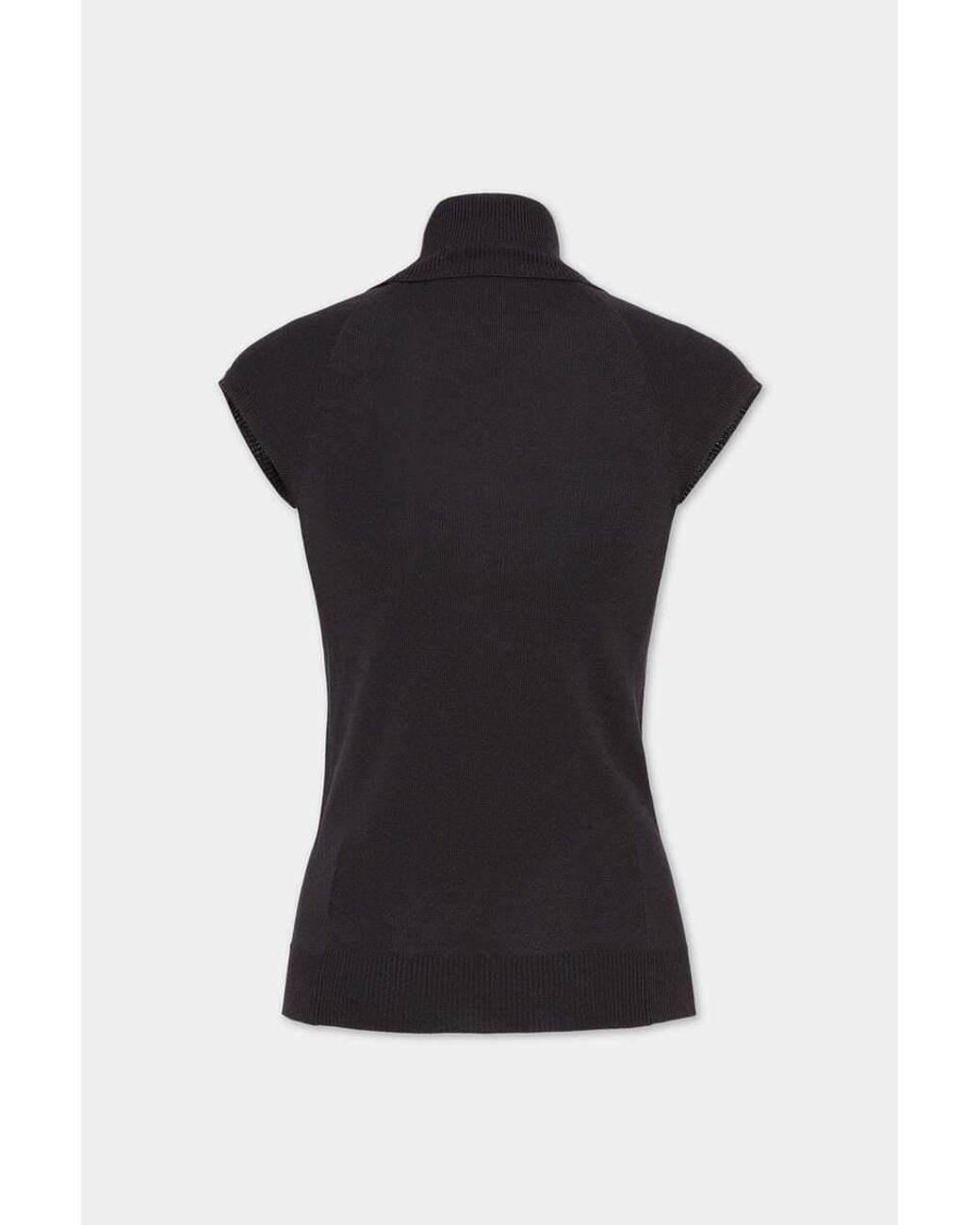 DSquared² Black Knit Turtleneck Top
