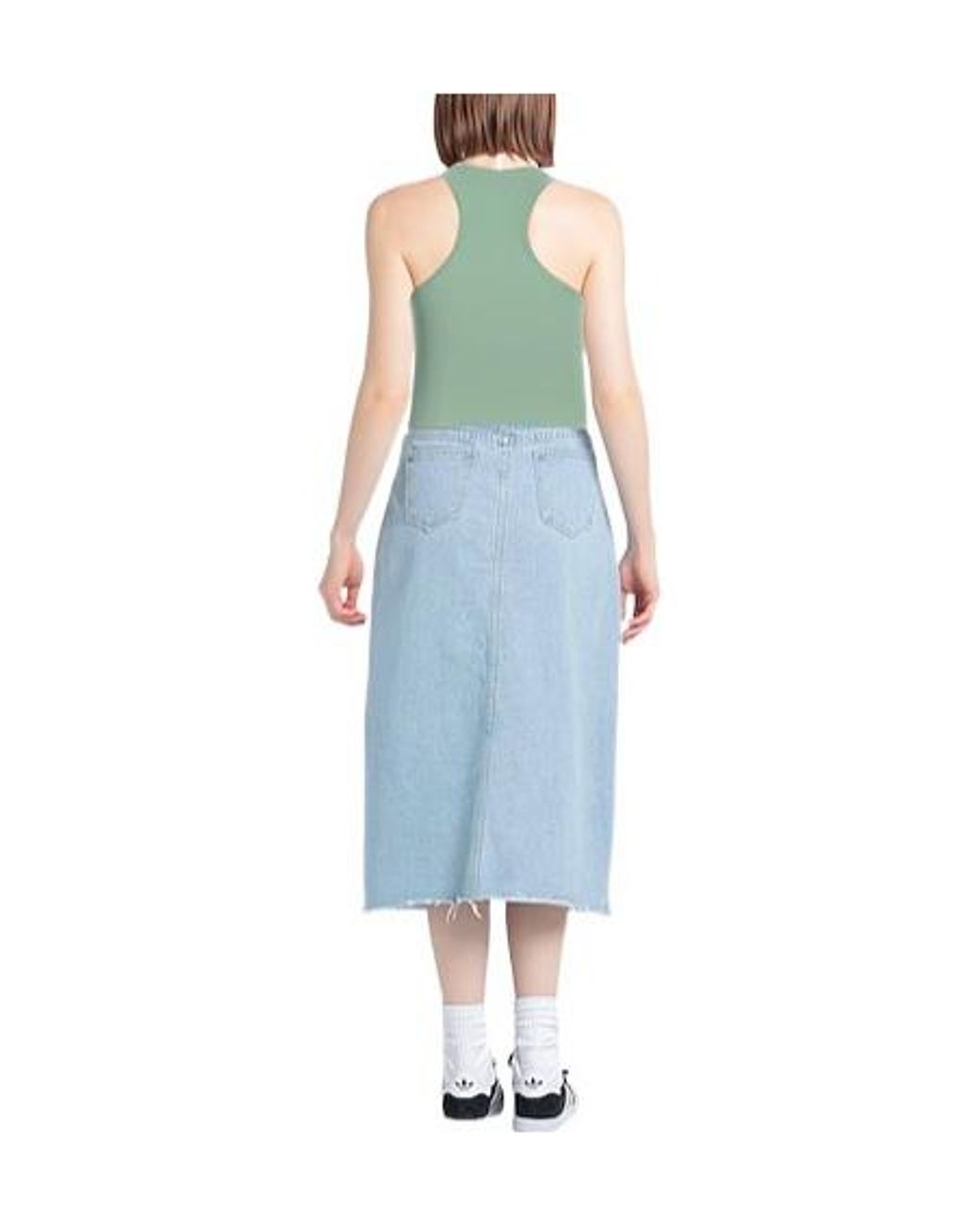 Max Mara Green Solid Sleeveless Cropped Top