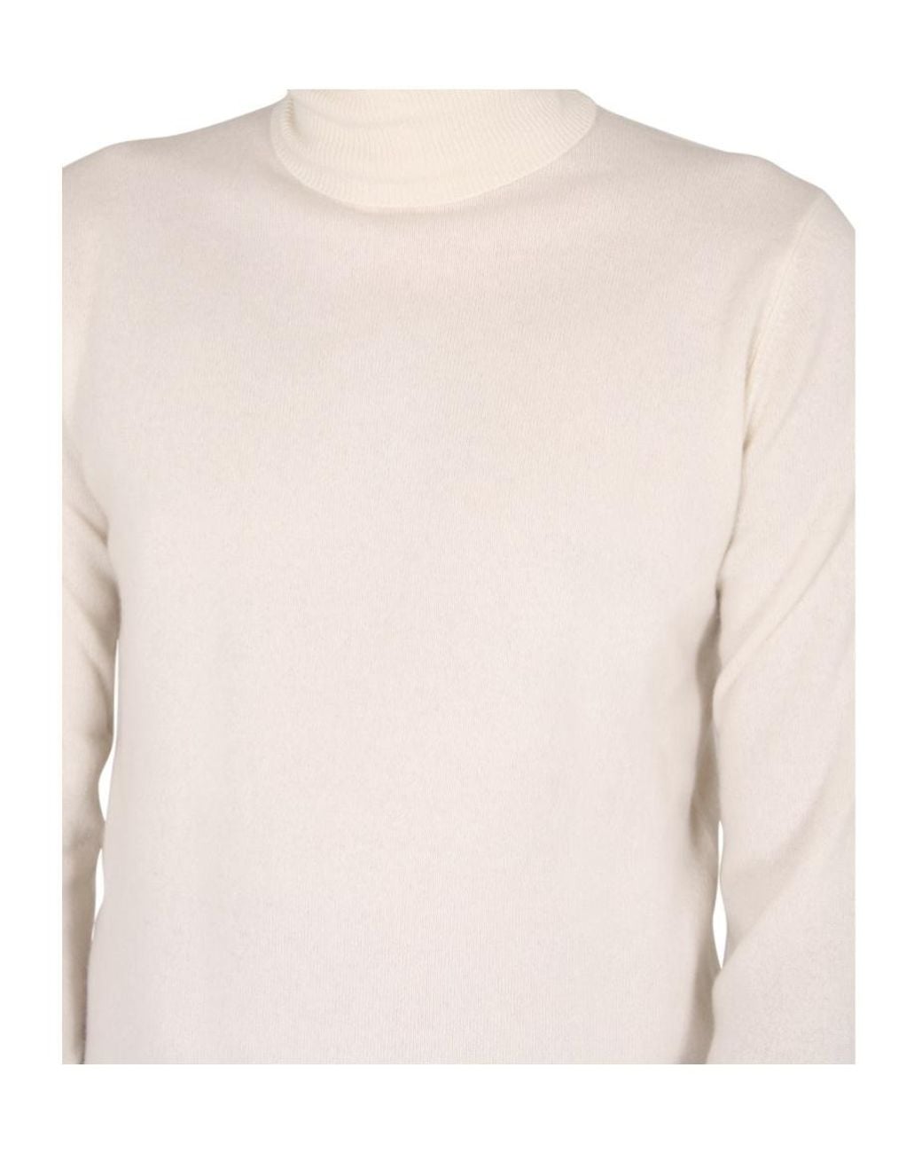 Aspesi White Roll-Neck Knitted Sweater for men