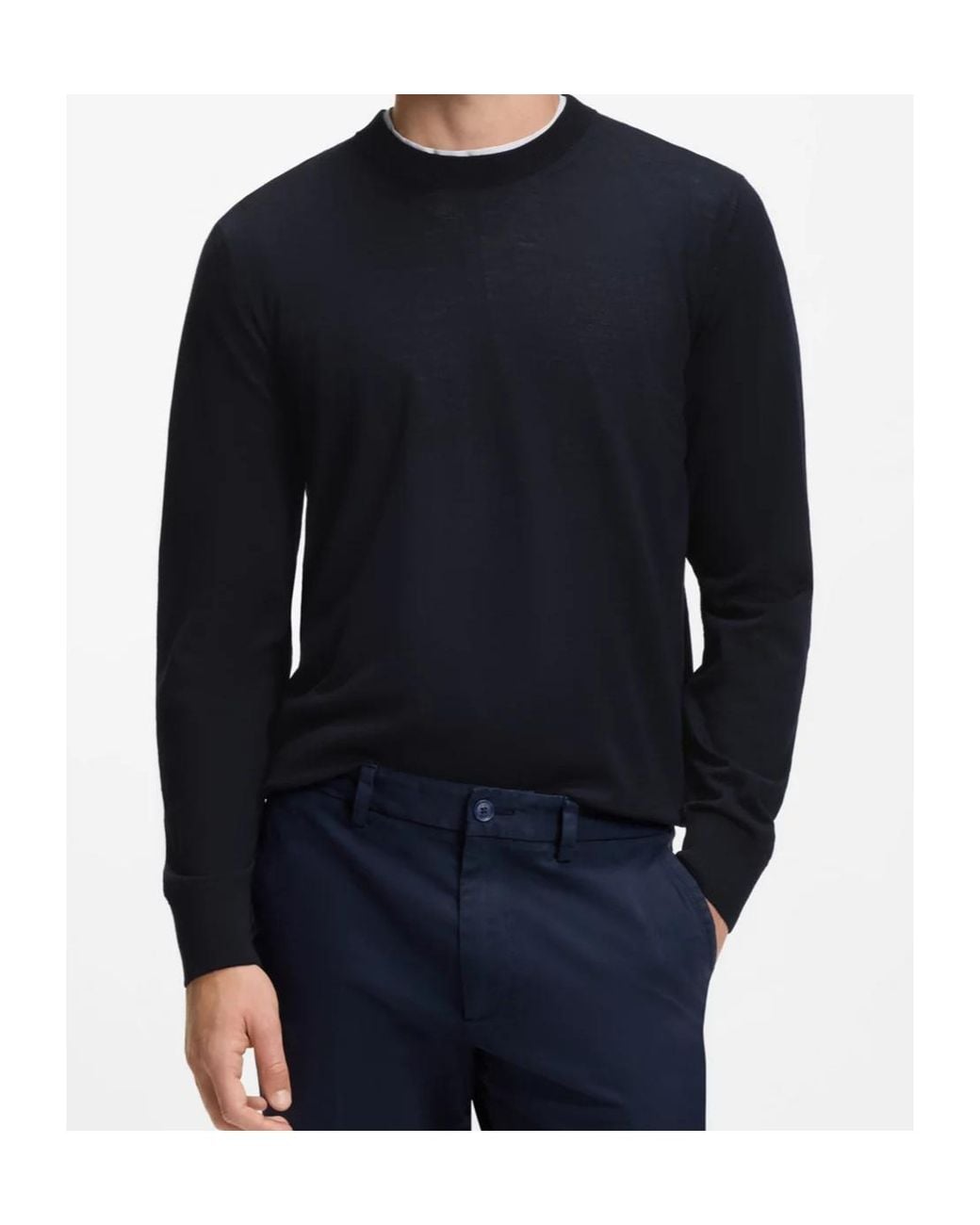 Boss Blue Boss Long-Sleeved Crewneck Jumper for men