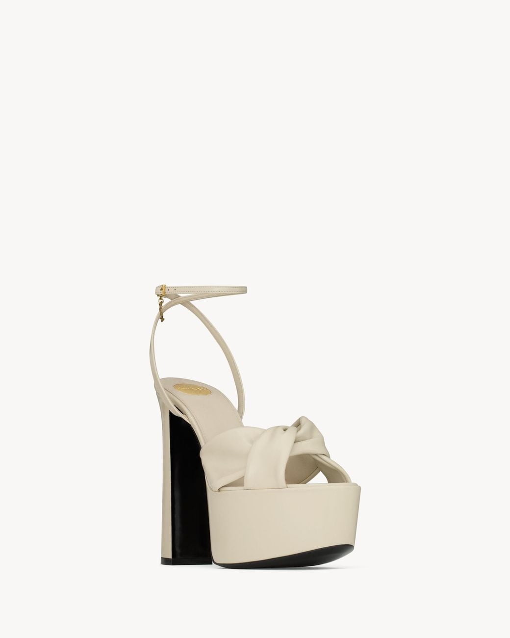 Saint Laurent White Franciane Platform Sandals