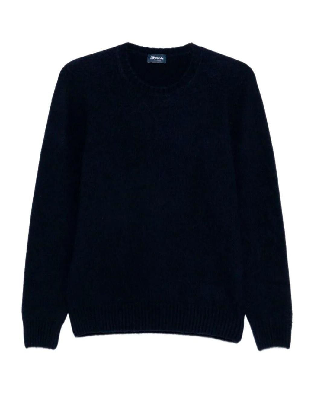 Drumohr Blue Crew Neck Sweater for men