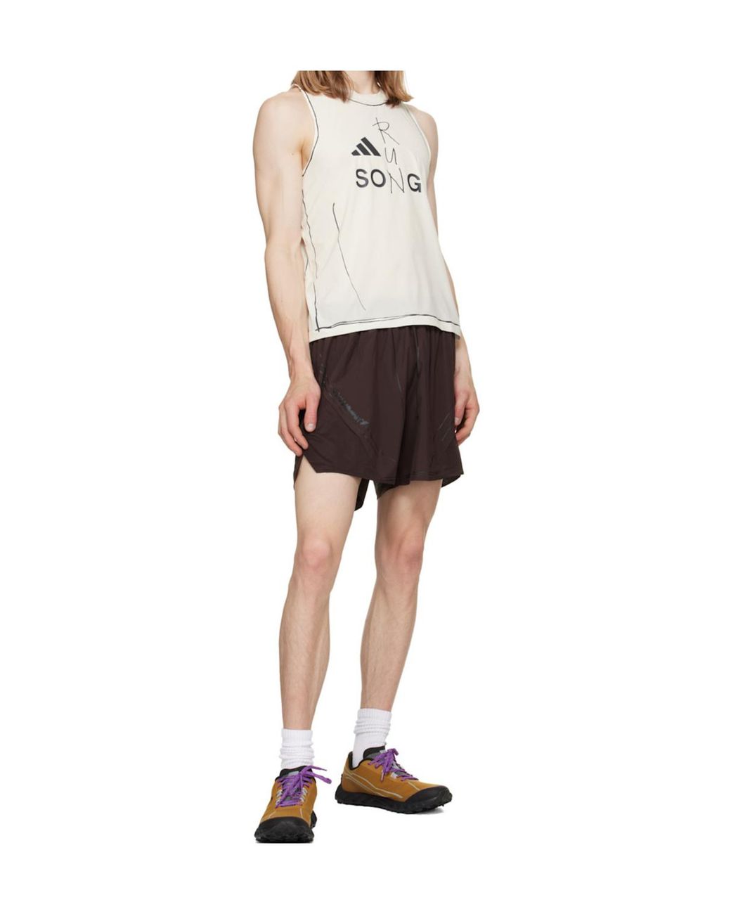 Norda Brown 002 Low-Top Lace-Up Sneakers for men