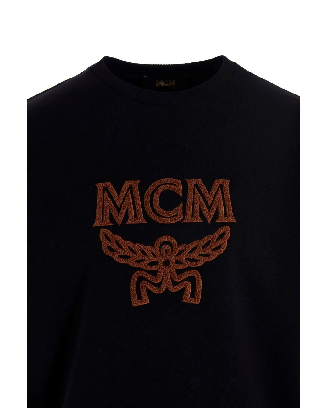MCM Blue Logo Embroidered Jumper for men