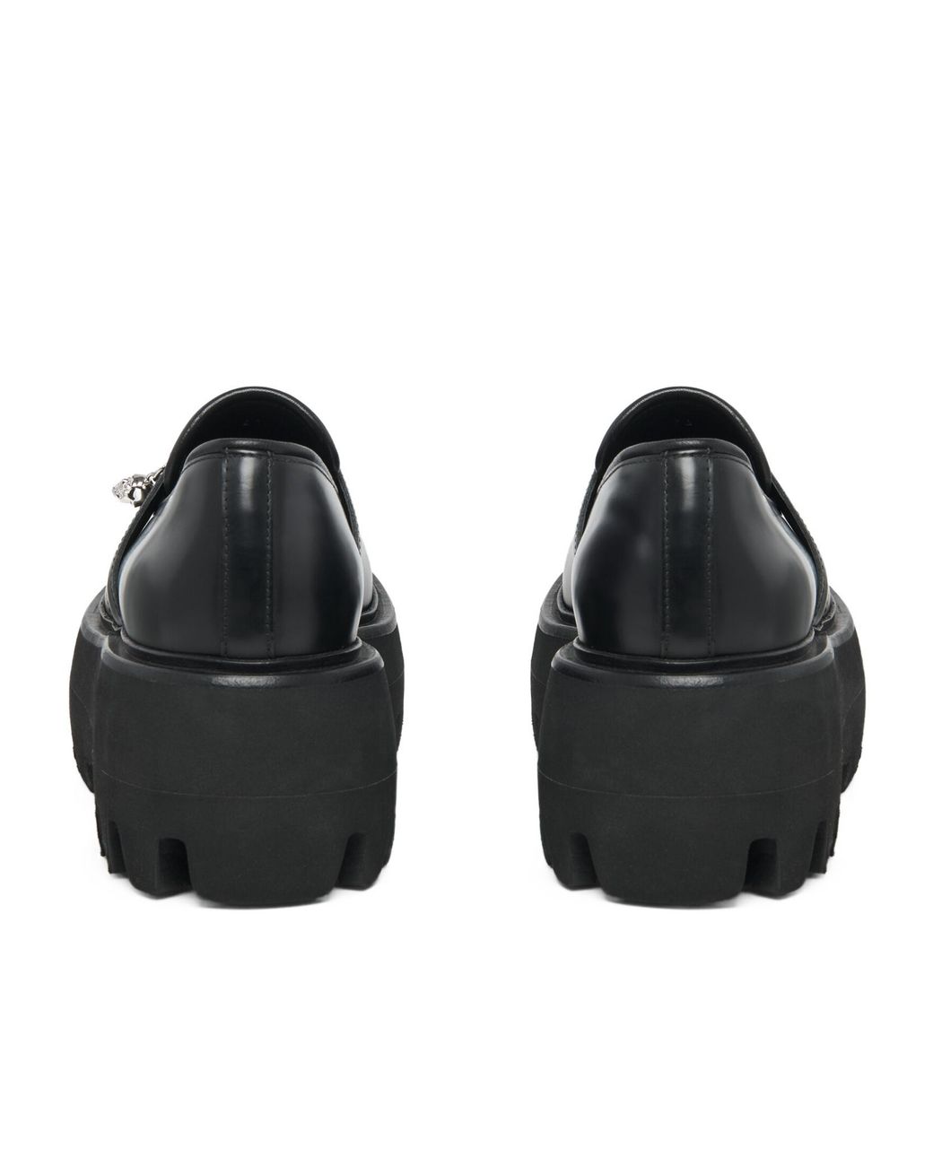 McQueen Black Sofa Platform Loafers