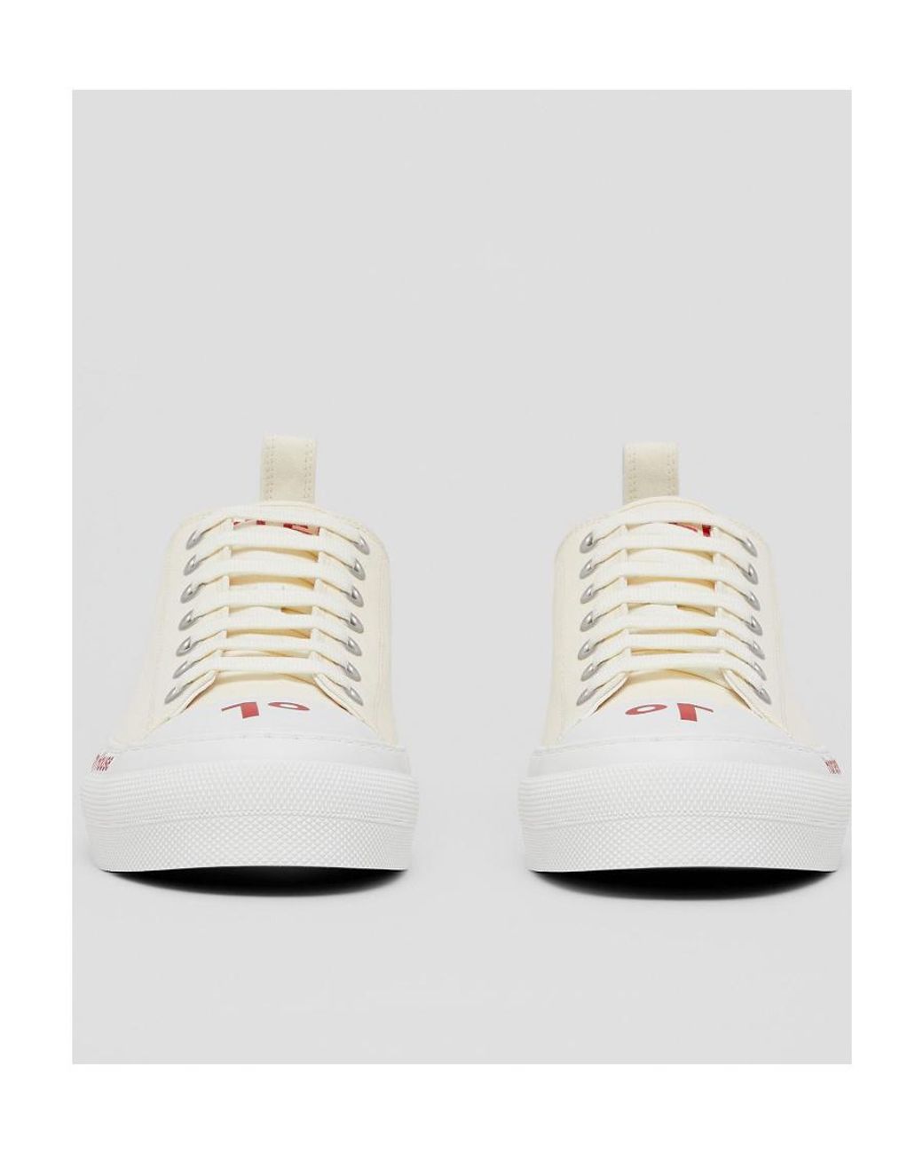 Burberry White Coordinates Print Low-Top Sneakers for men
