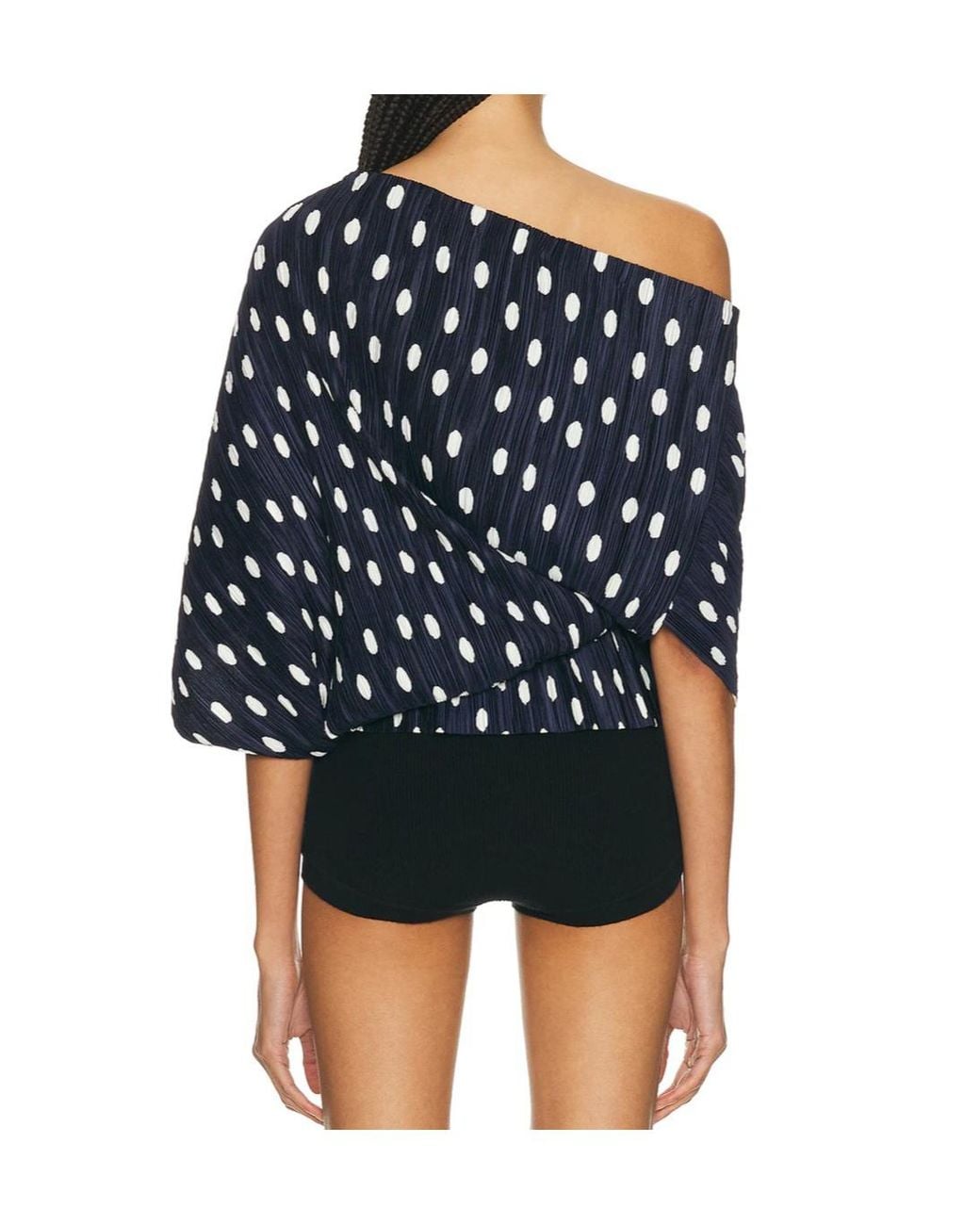Cult Gaia Blue Off-The-Shoulder Top