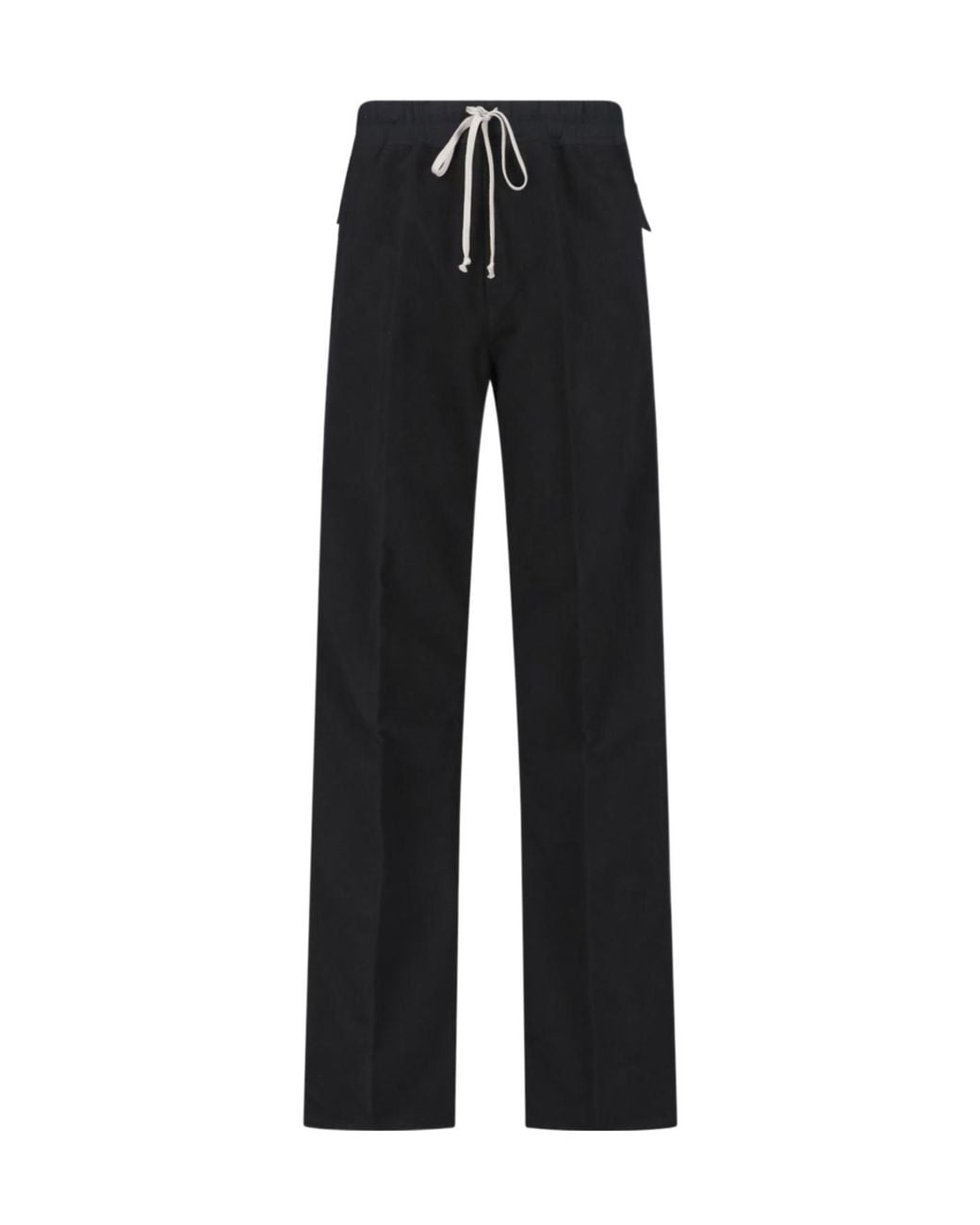 Rick Owens Black Wide-Leg Drawstring Pants for men