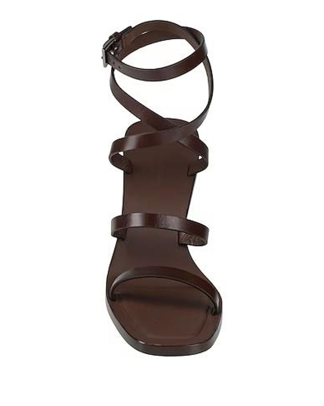 Max Mara Metallic Lace-Up Sandals