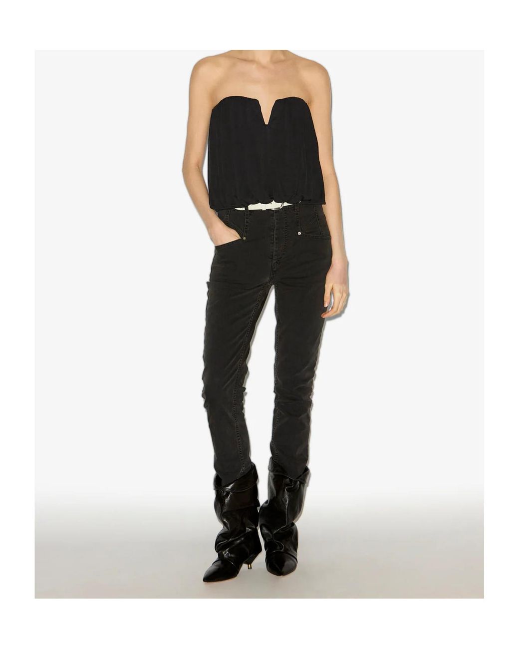Isabel Marant Black Amalia Bustier Top
