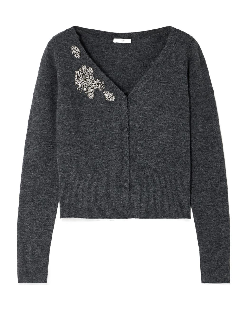 Erdem Black Long-Sleeved Knitted Cardigan