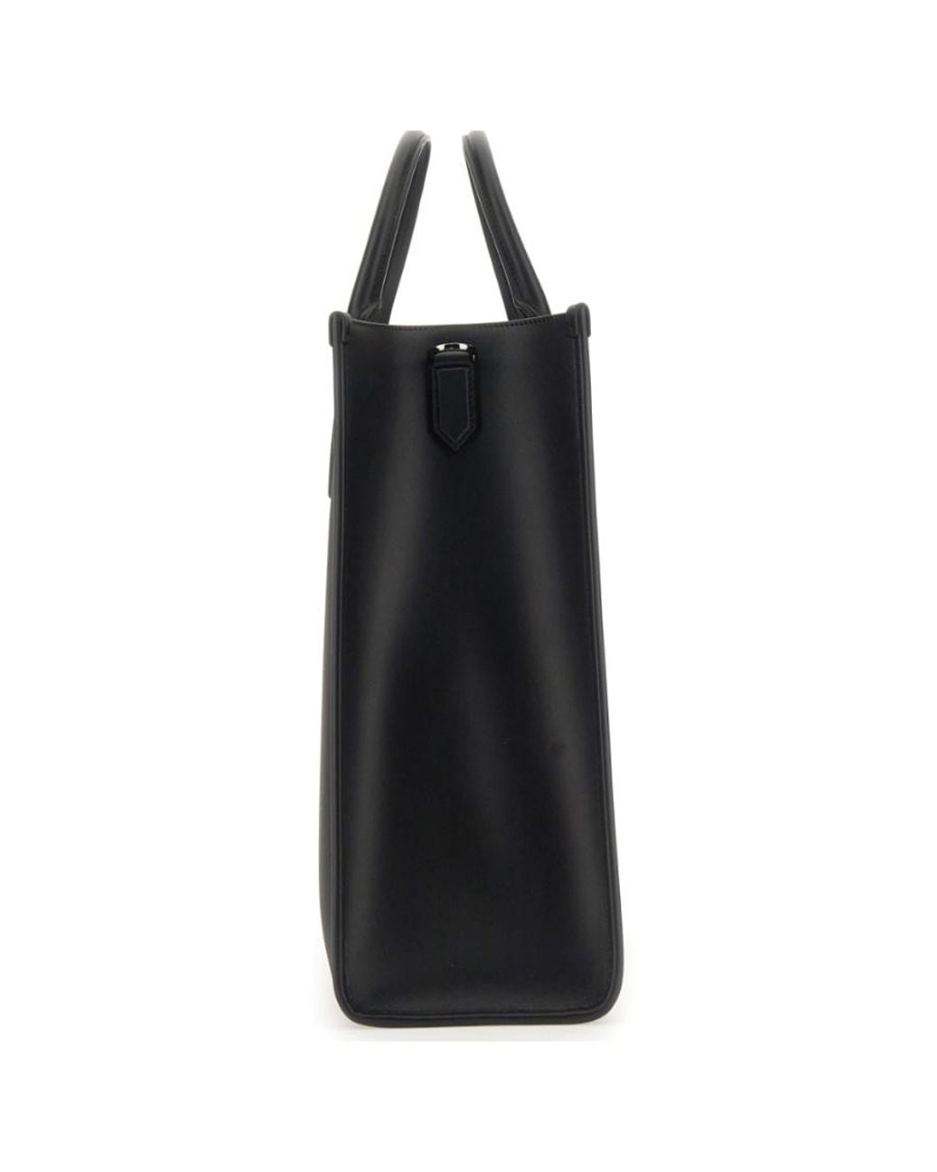 Dolce & Gabbana Black Logo Rubberized Large Shopper Bag for men