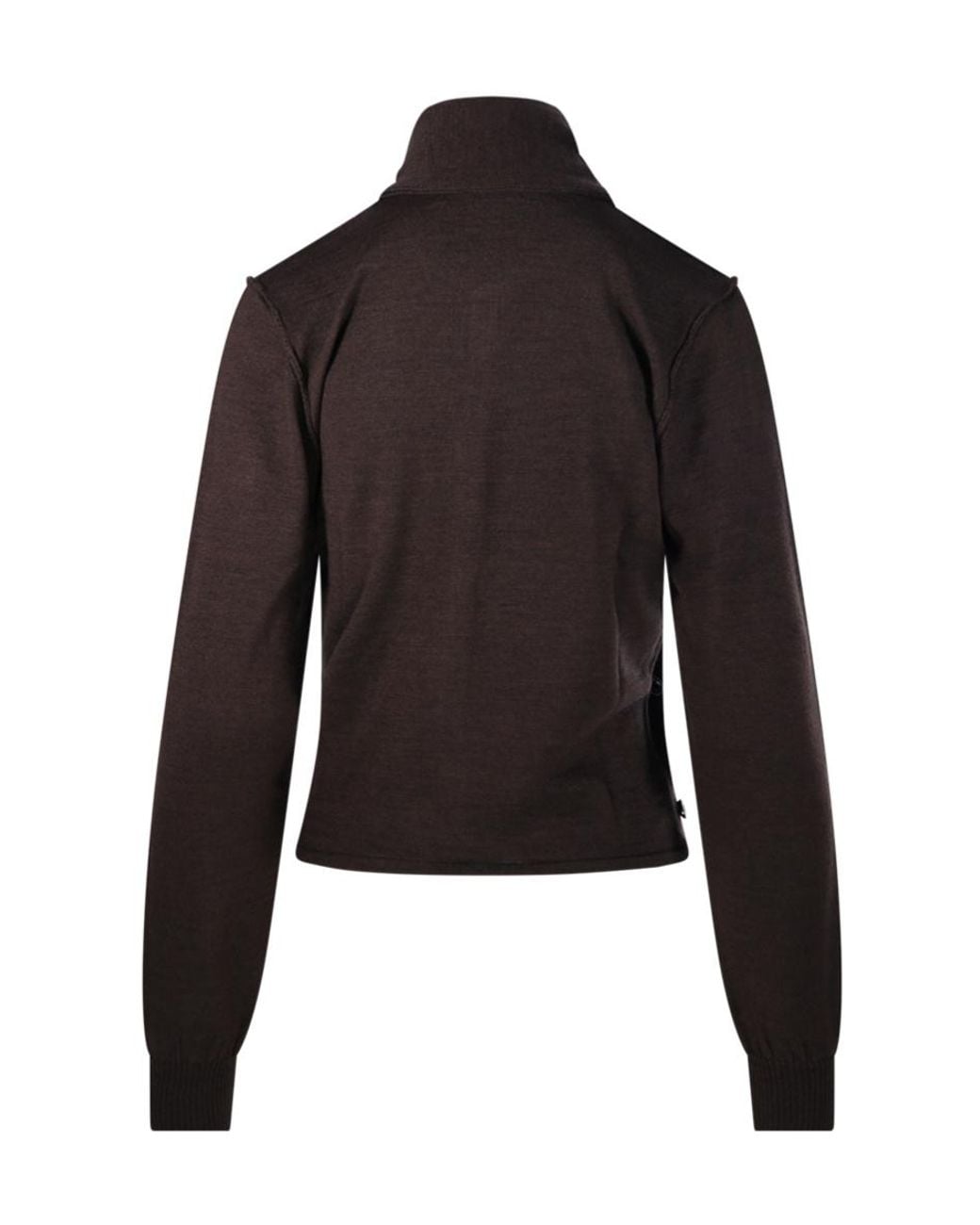 Lemaire Black Scarf Detailed Buttoned Knitted Cardigan