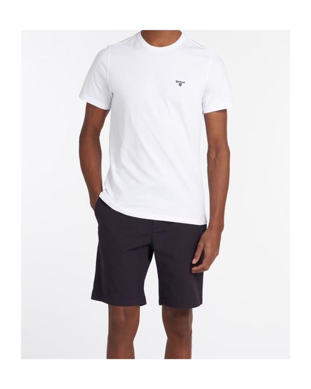 Barbour White Short-Sleeved T-Shirt for men