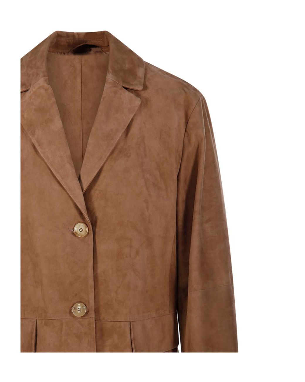 Max Mara Brown 'S Single-Breasted Long-Sleeved Jacket