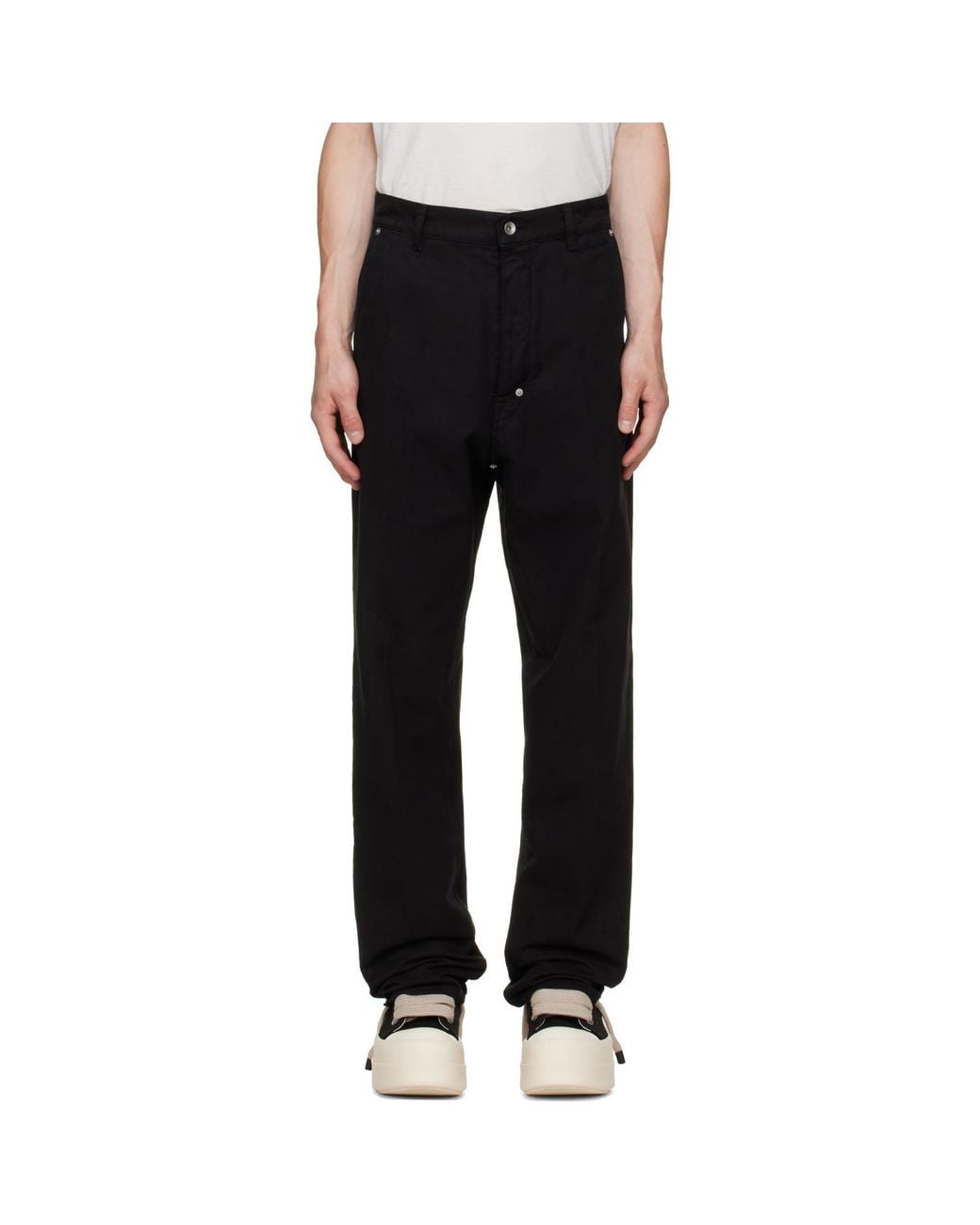 Rick Owens Black Button-Fly Jeans for men