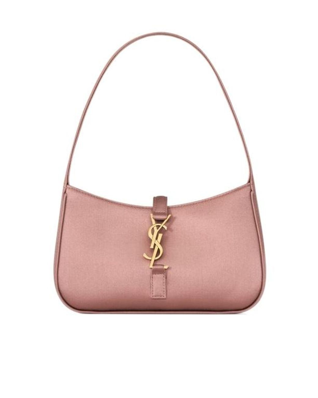 Saint Laurent Pink Le 5 À 7 Logo Plaque Mini Shoulder Bag