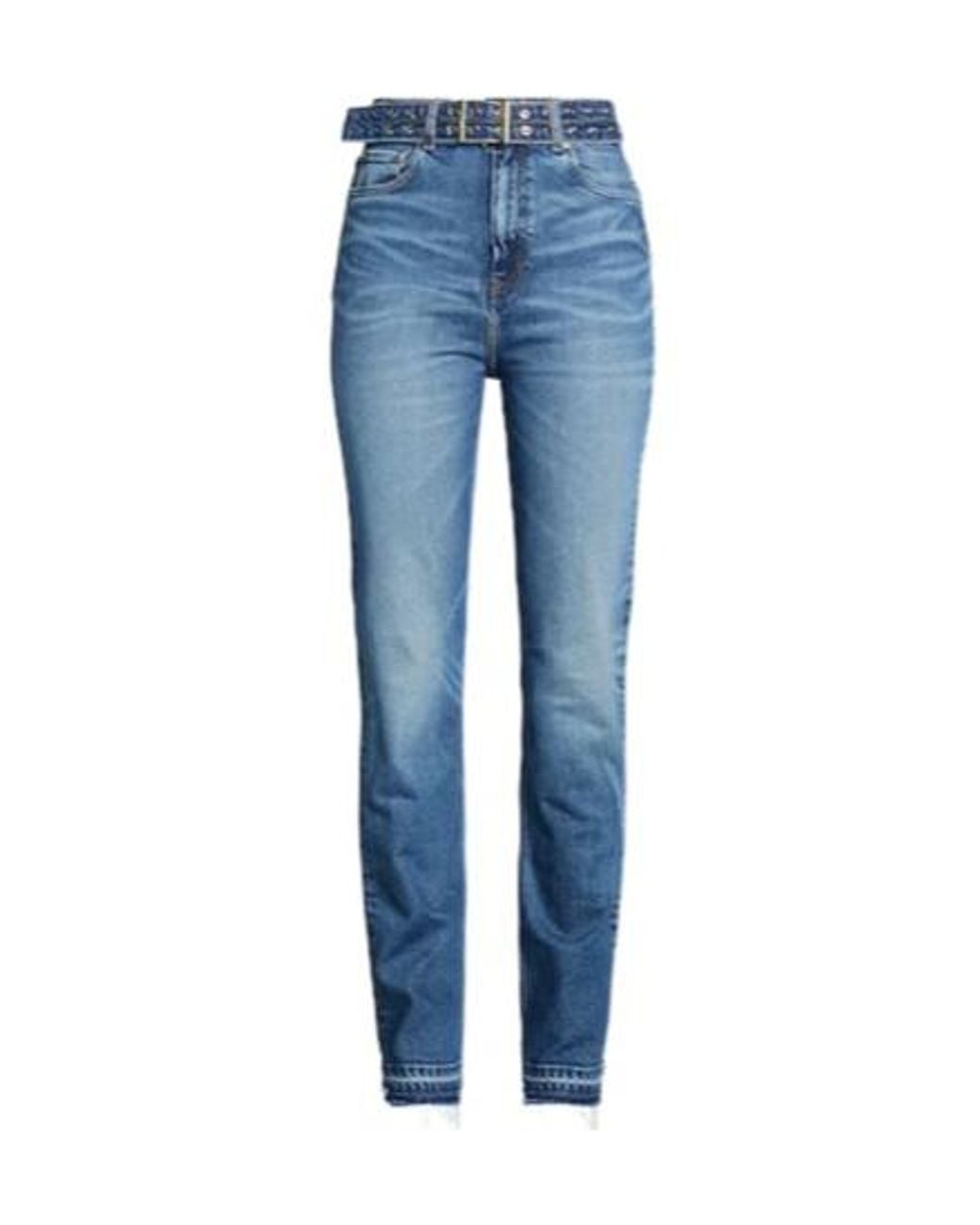 Ganni Blue Straight-Leg Jeans