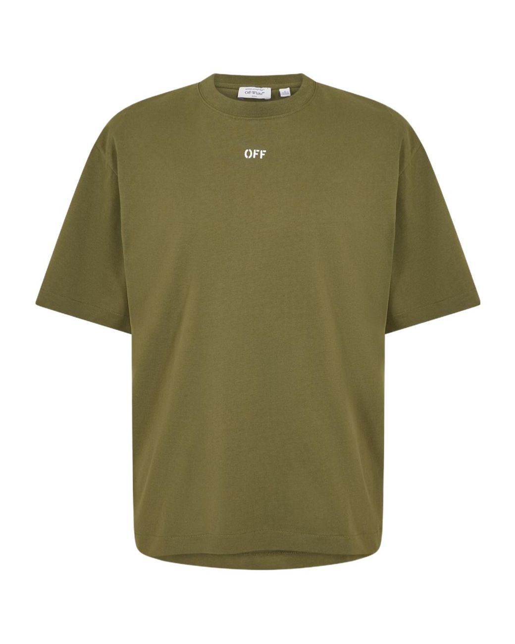Off-White c/o Virgil Abloh Green Logo Short Sleeve T-Shirt for men