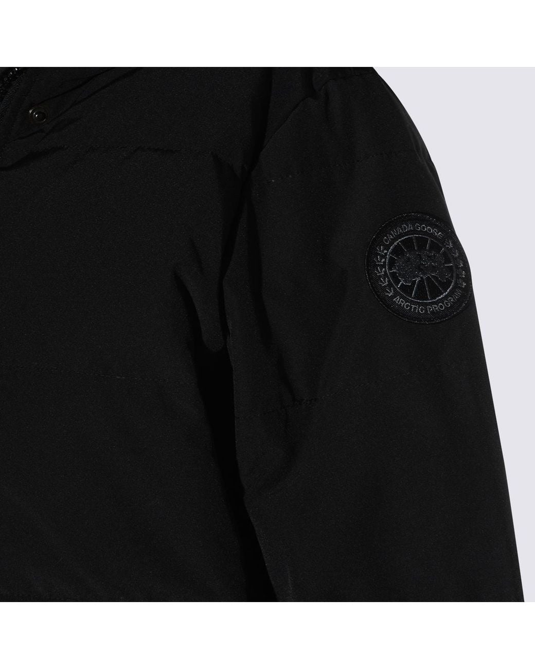 Canada Goose Black Shelburne Logo-Patch Parka