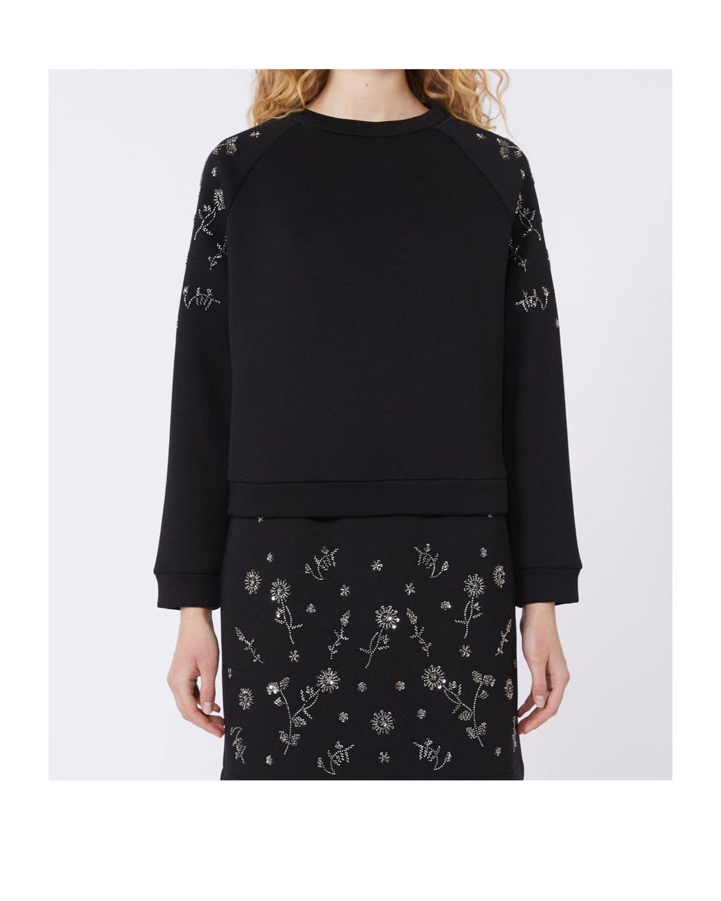 Weekend by Maxmara Black Embellished Sweatshirt