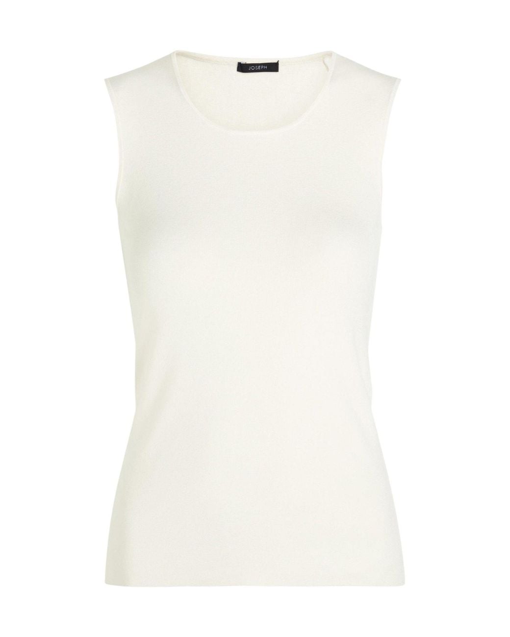 Joseph White Round Neck Slim Fit Vest