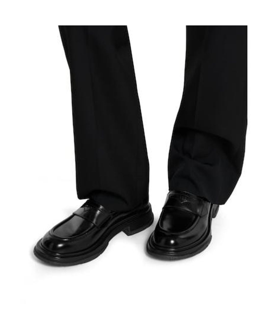 Gucci Black Tonal Logo Loafers for men