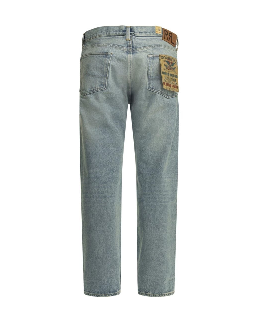 RRL Blue 'Bridgeway Wash' Straight-Leg Jeans for men