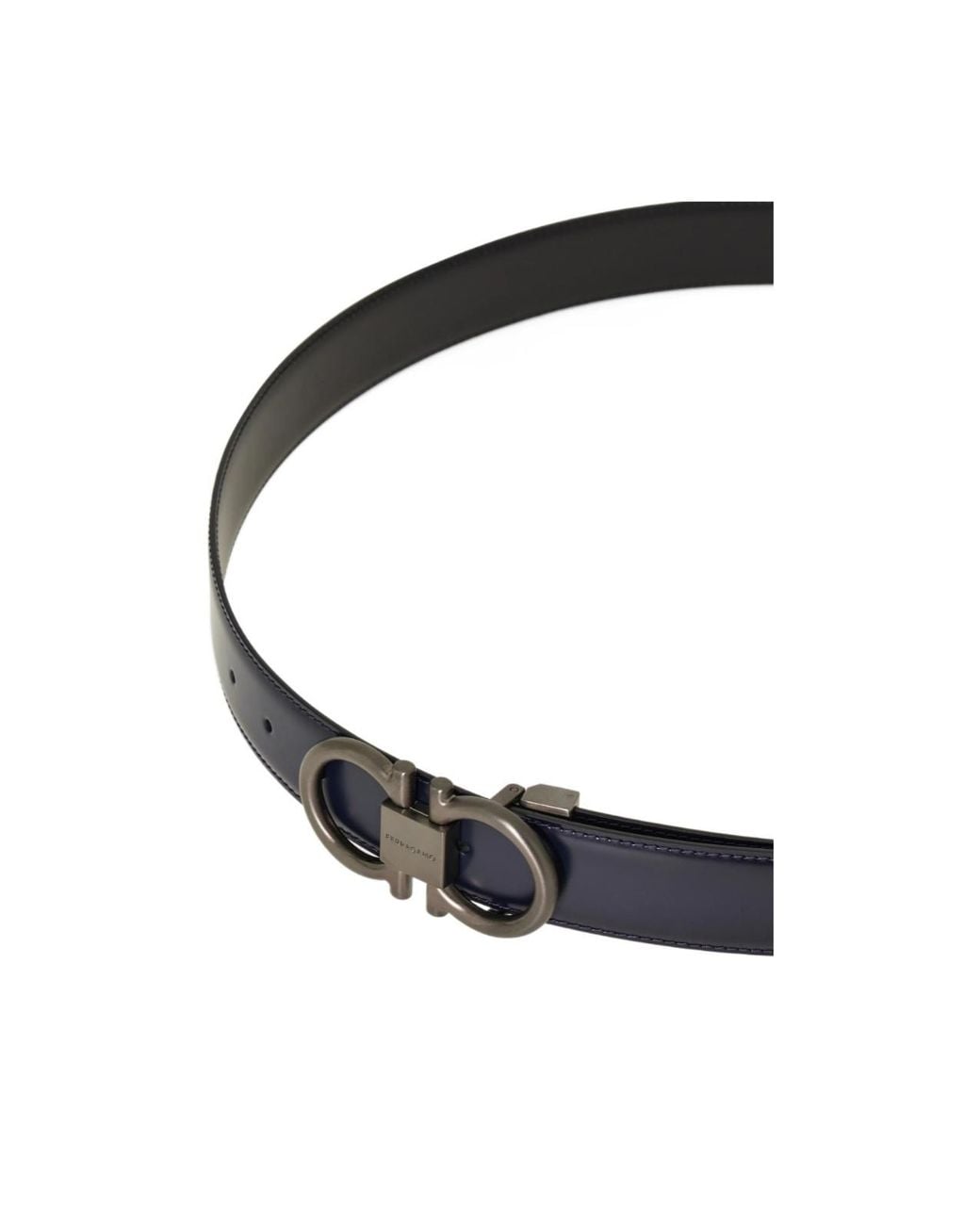 Ferragamo White Ferragamo Adjustable Reversible Gancini Belt for men