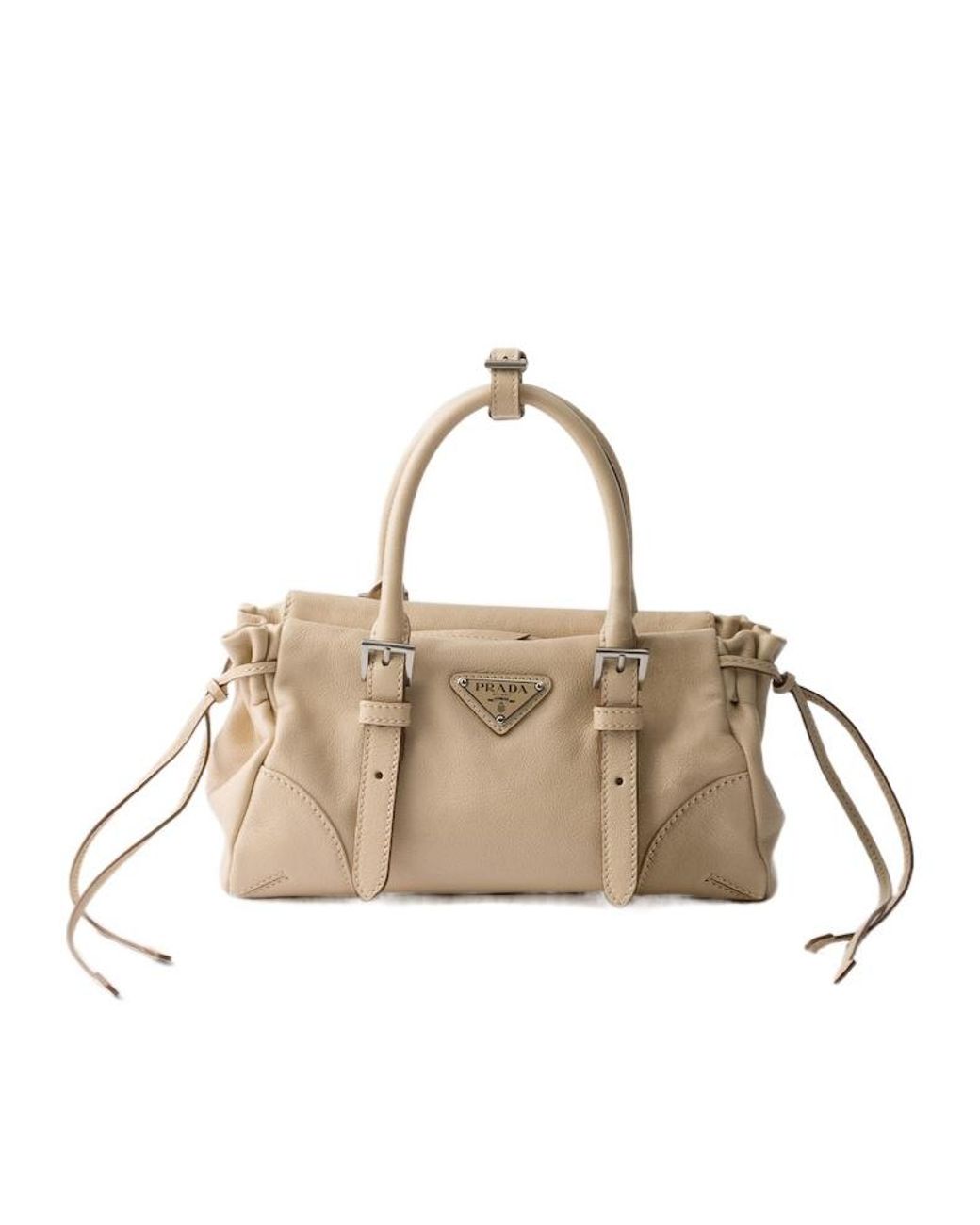 Prada Natural Karin Small Leather Bag