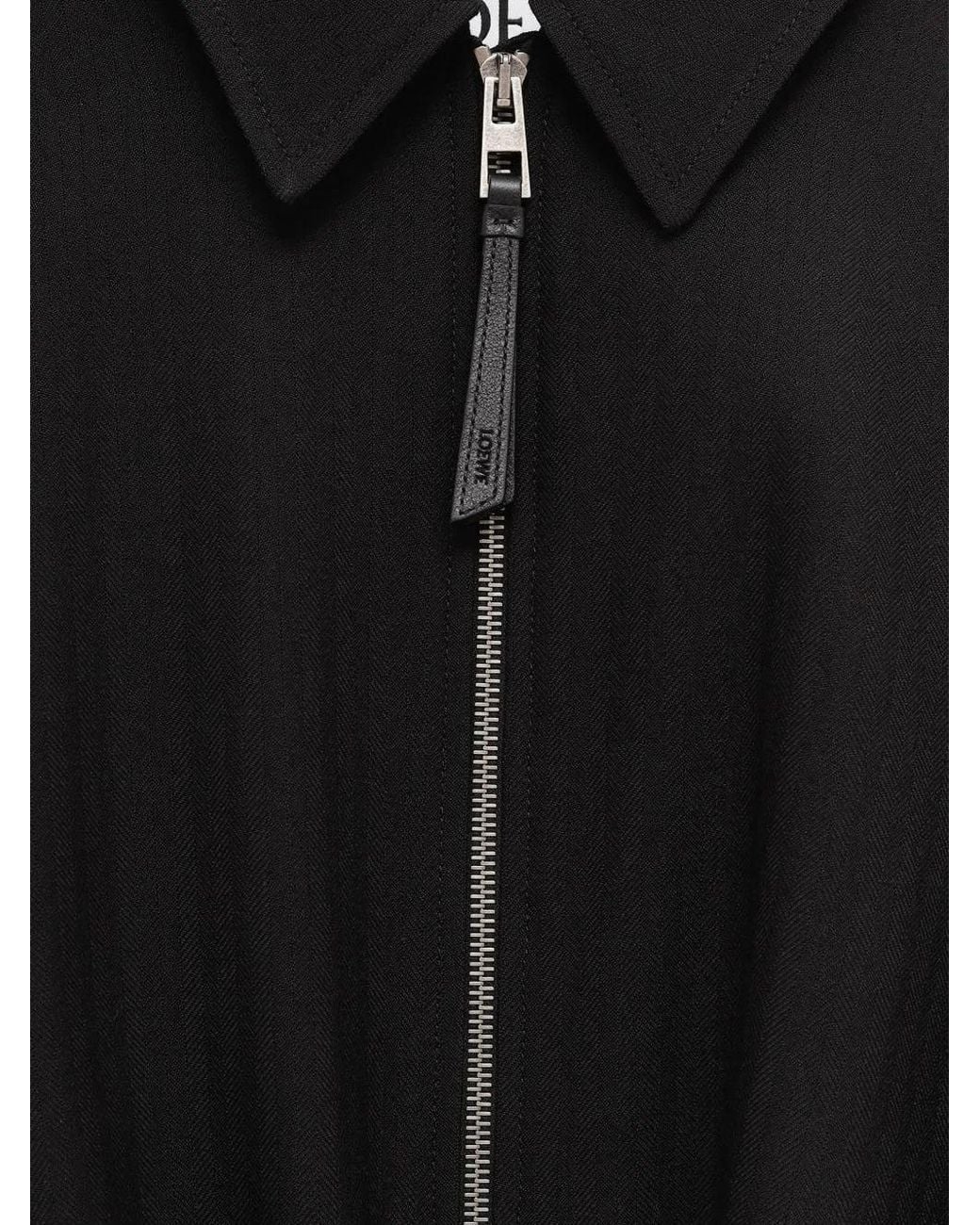 Loewe Black Draped Wool Jacket