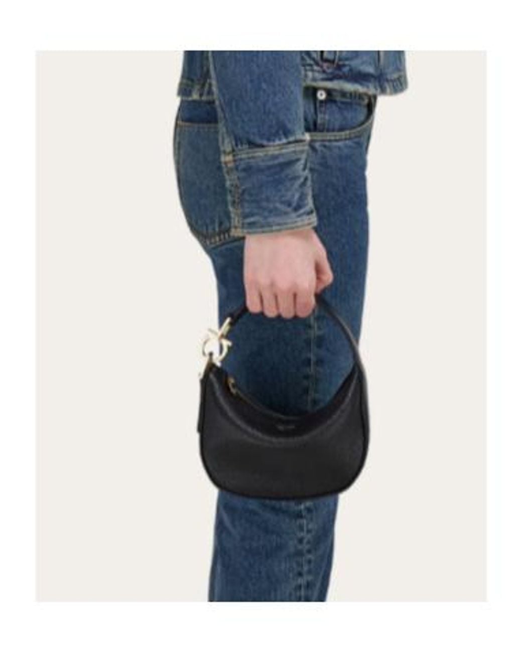 Ferragamo Black Ferragamo North-South Hobo Bag