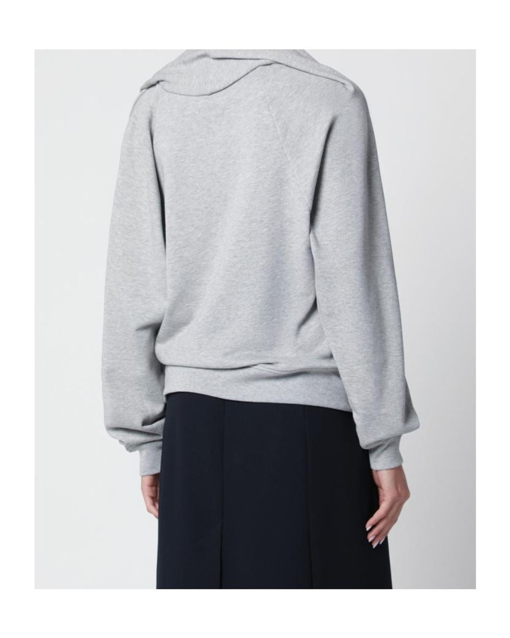 Dries Van Noten Gray Mélange Cotton Sweatshirt