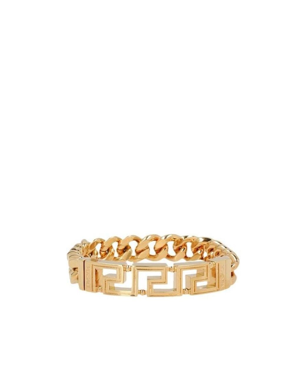 Versace Metallic Greca Chain Bracelet for men