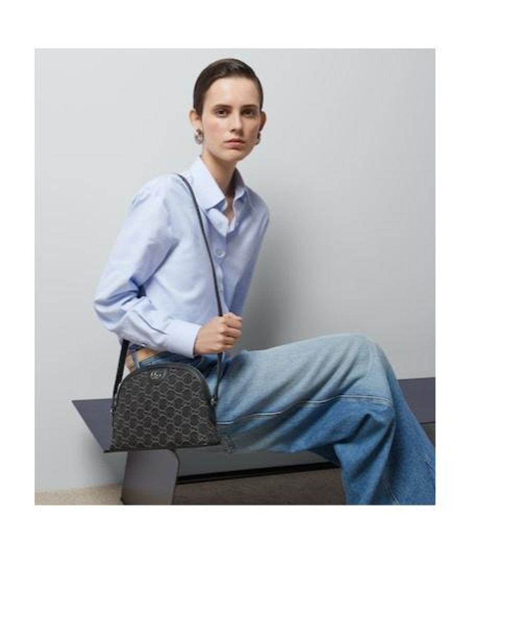 Gucci Black Ophidia Gg Small Shoulder Bag